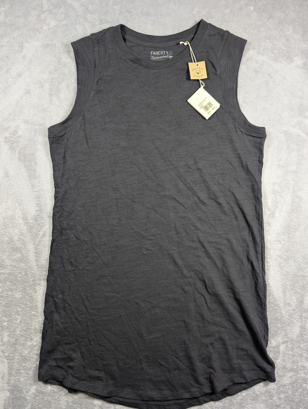 Faherty The Sunwashed Collection Men Tank Top Large Fitted Athletic Fit Slim